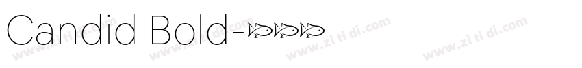 Candid Bold字体转换